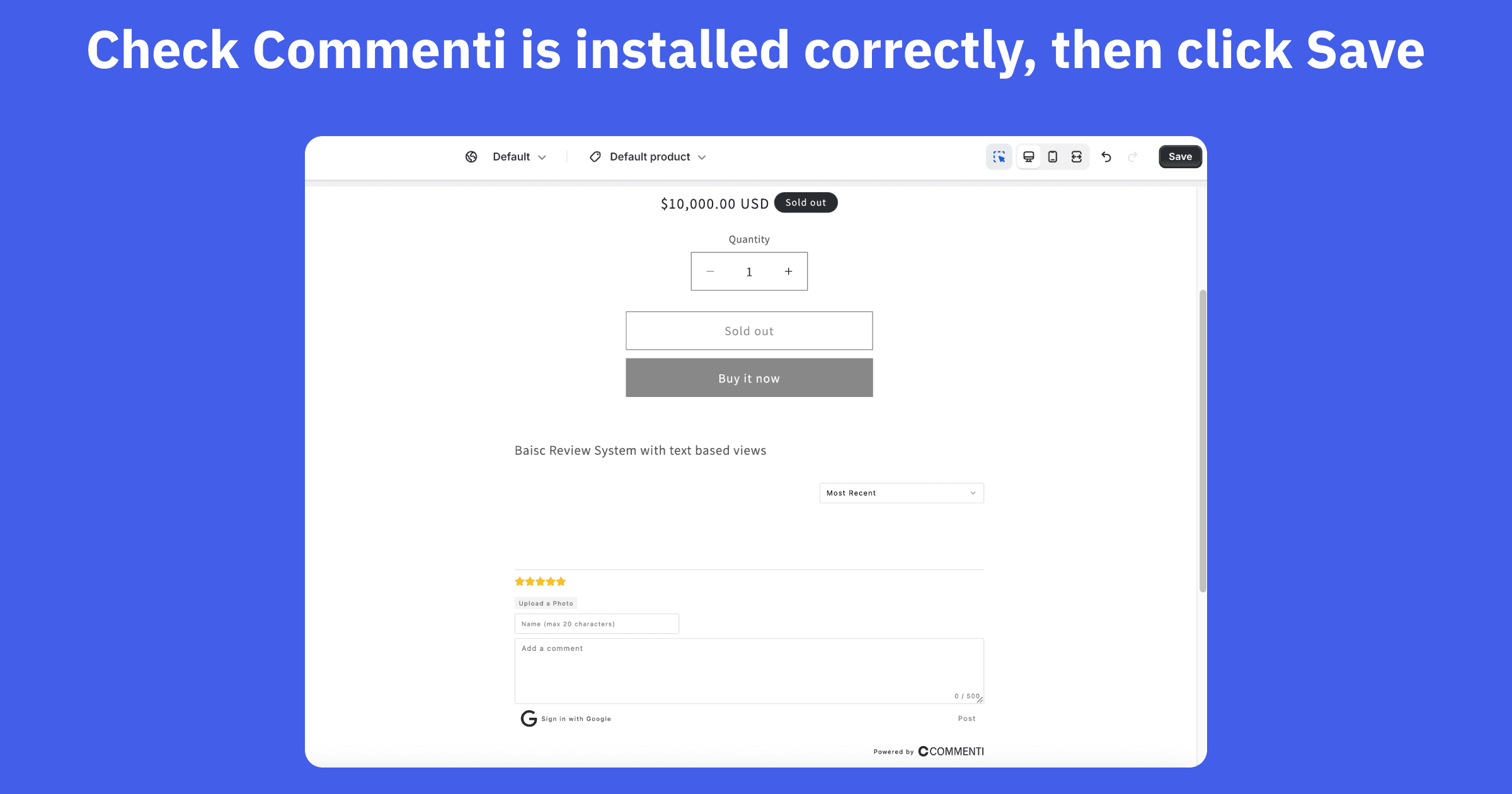 Save changes