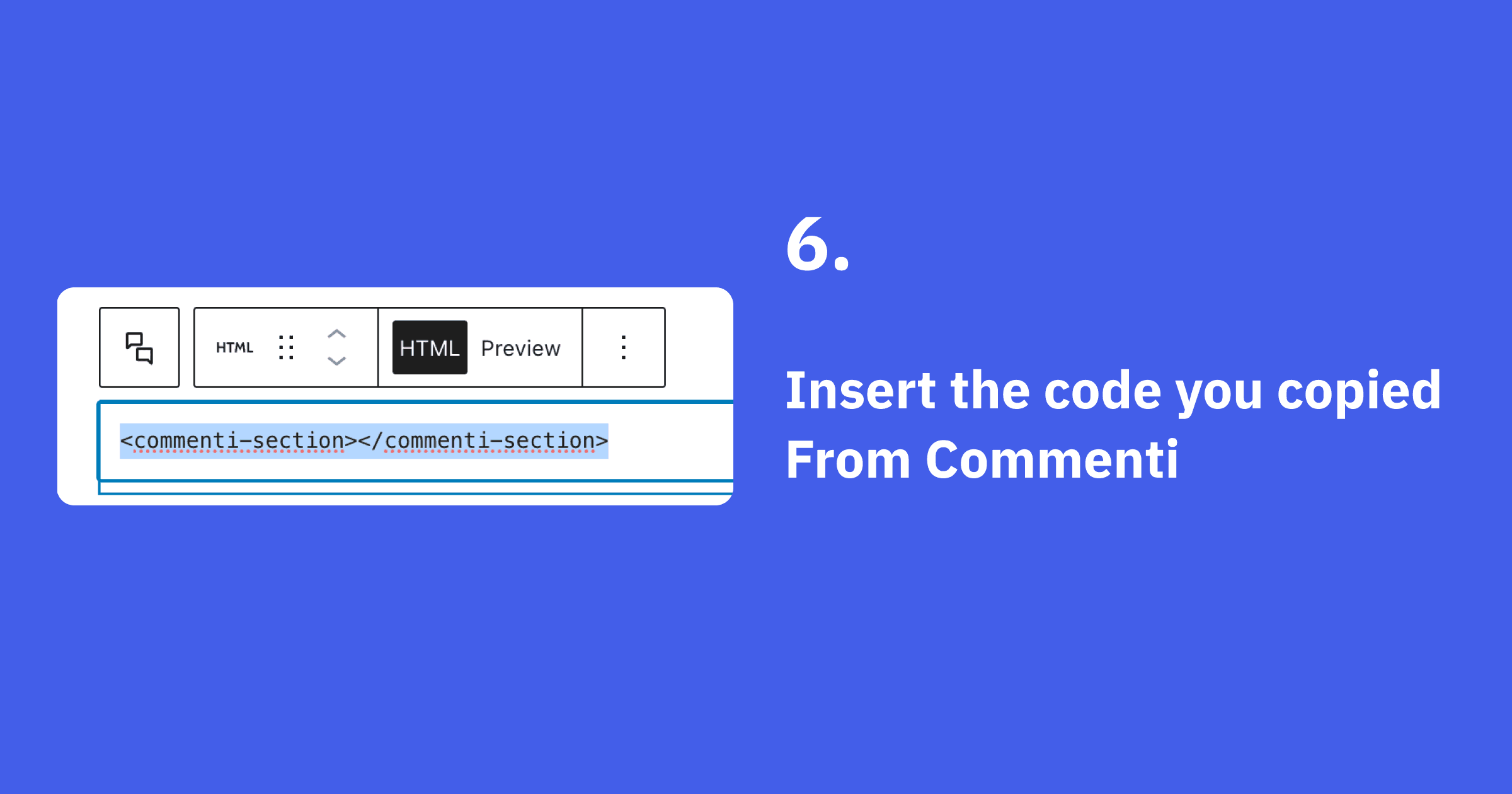 Insert Commenti code